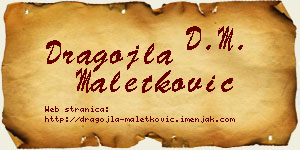 Dragojla Maletković vizit kartica